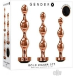 Gender X Gold Digger Set Of 3 Plugs Rose Gold/black - Image 2