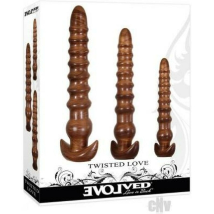 Evolved Twisted Love Butt Plug Set Of 3 Gold