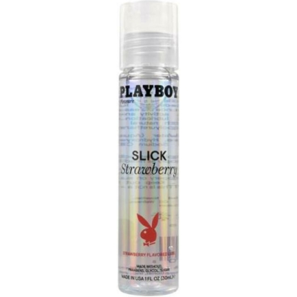Playboy Slick Flavored Water-based Lubricant Strawberry 1 Oz.