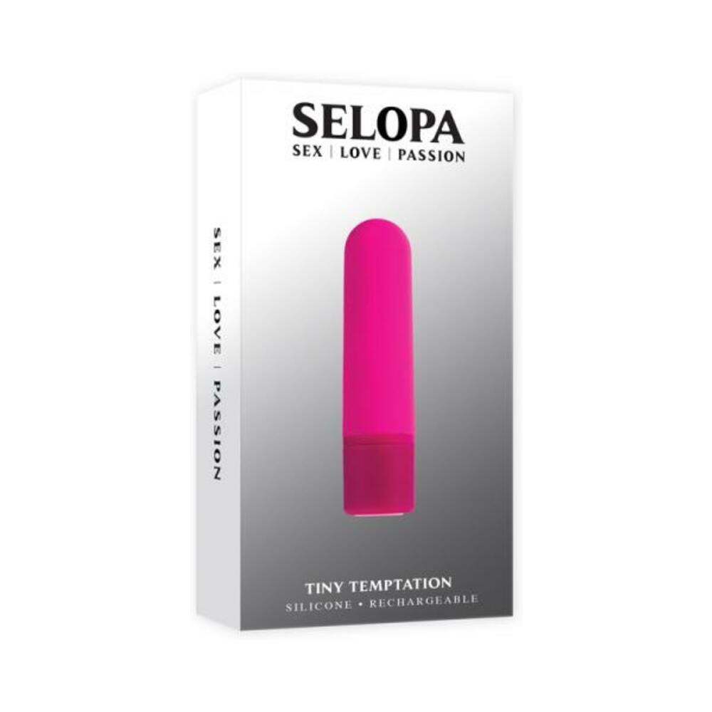 844477023373_1 Selopa Tiny Temptation Rechargeable Silicone Bullet Vibrator Pink - Image 1