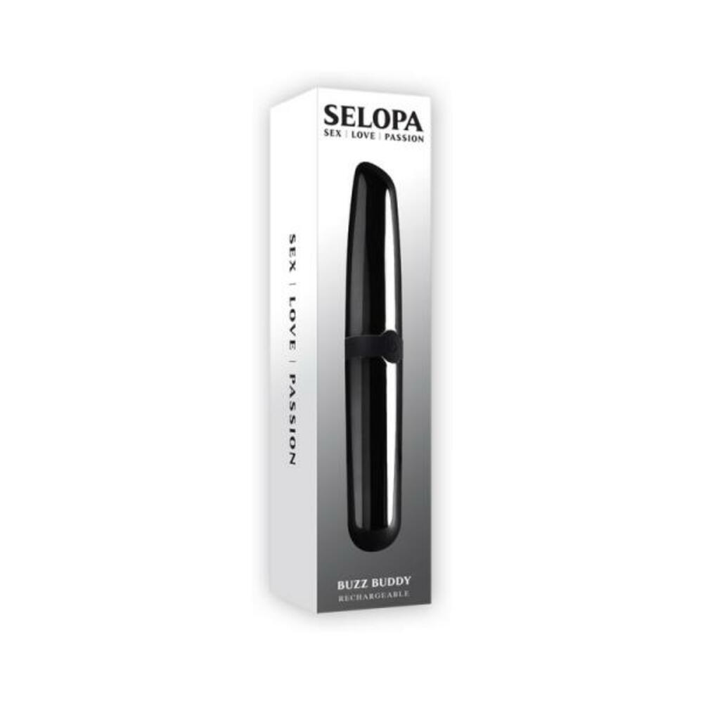844477023830_1_ff040a87-51d5-4004-9d4b-0d363d5a0e47 Selopa Buzz Buddy Rechargeable Vibe Silicone Black Chrome - Image 1
