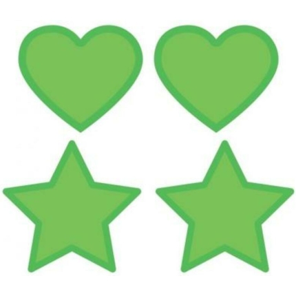 Peekaboo Gitd Hearts/stars Green
