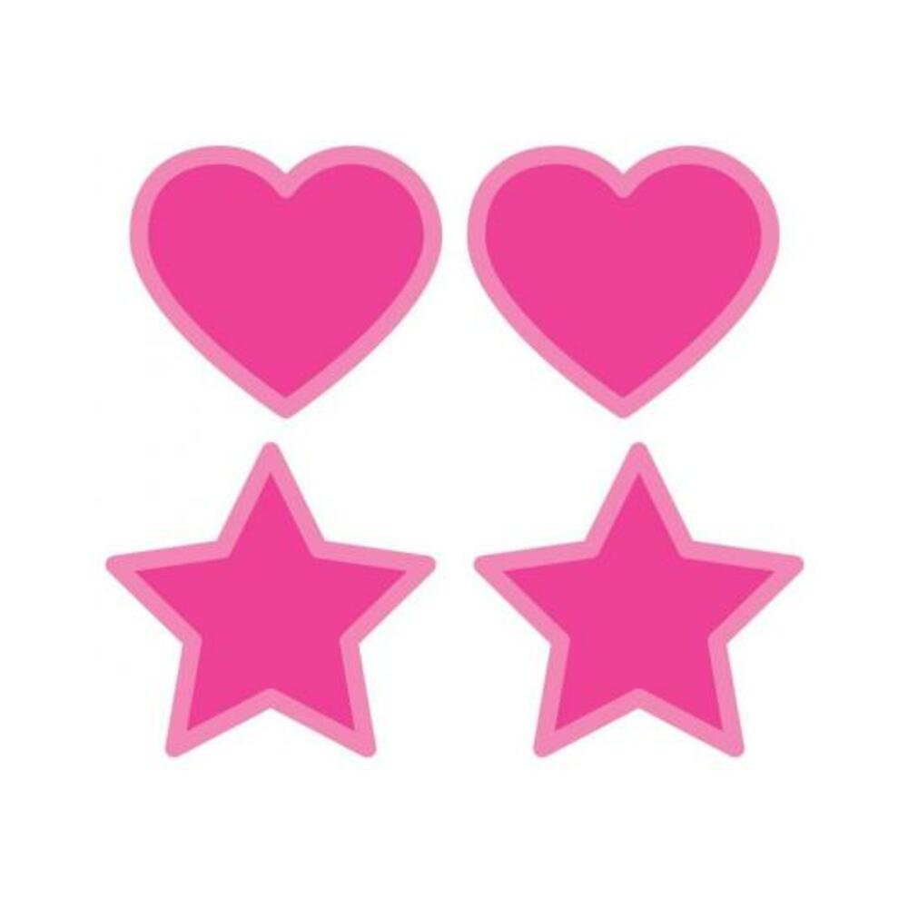 848416009497_1 Peekaboo Gitd Hearts/stars Hot Pink - Image 1