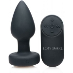 Booty Sparks Silicone Vibrating LED Anal Plug Small Black - Image 2
