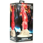 Creature Cocks Resurrector Phoenix Squirting Silicone Dildo - Red/white - Image 2