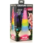 Uni-glow Glow-in-the-dark Rainbow Silicone Dildo - Image 2