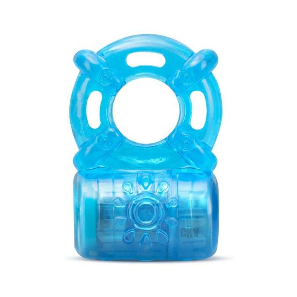 850002870404_1 Stay Hard - Rechargeable 5 Function Cock Ring - Blue - Image 1