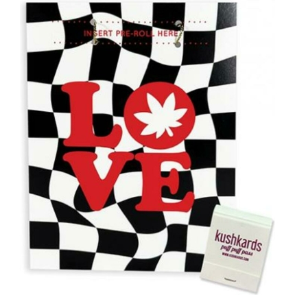 Love Retro Greeting Card W/matchbook