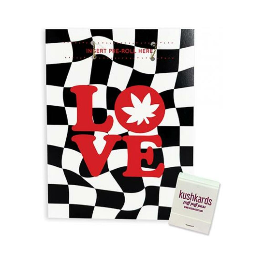 850053093593_1 Love Retro Greeting Card W/matchbook - Image 1