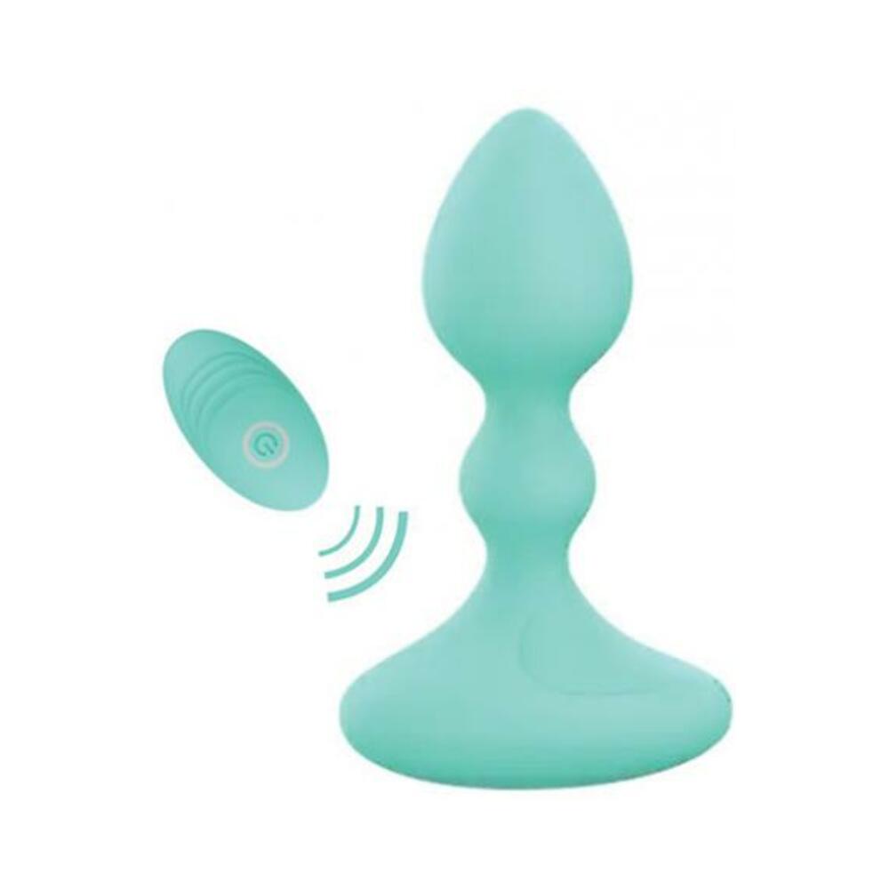 850058394305_1 Pink Elephant Lil Rumble Rechargeable Vibe W/remote - Aqua - Image 1