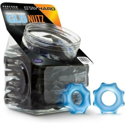 Stay Hard Glo Nutz 40 Piece Fishbowl Blue