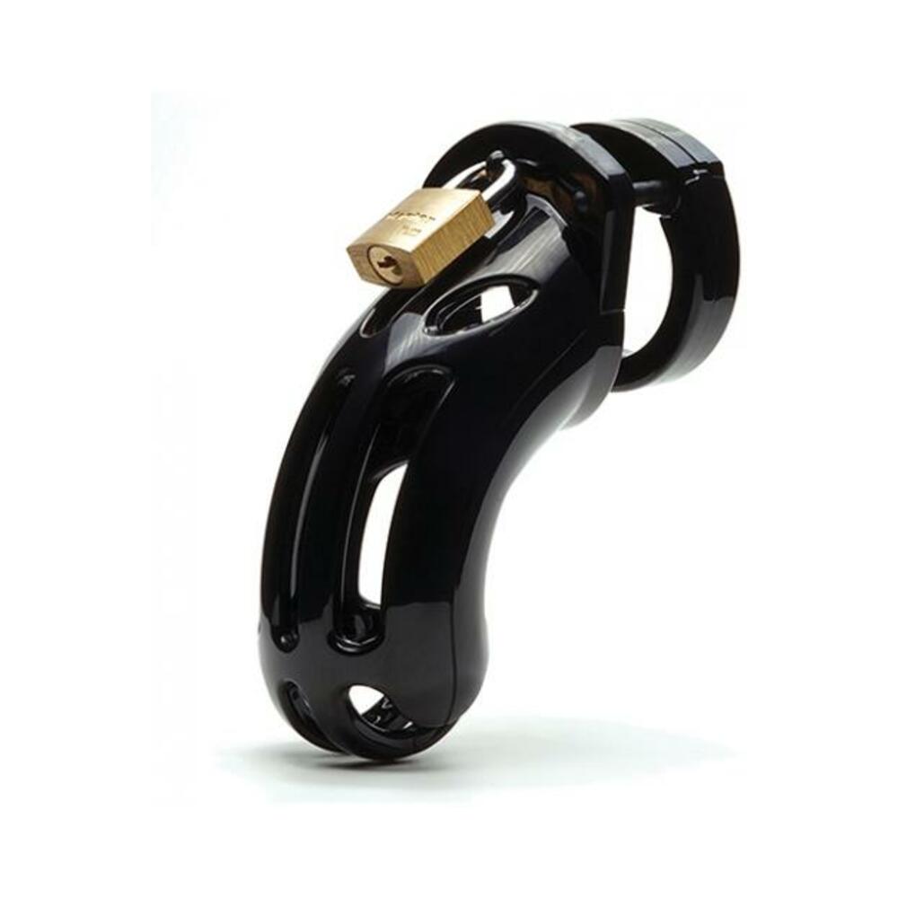 860224002286_1 The Curve Black Male Chastity Device - Image 1