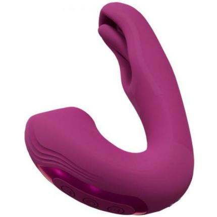 Vive Yuna Rechargeable Dual Motor Airwave Vibrator With Innovative G-spot Flapping Stimulator Pink