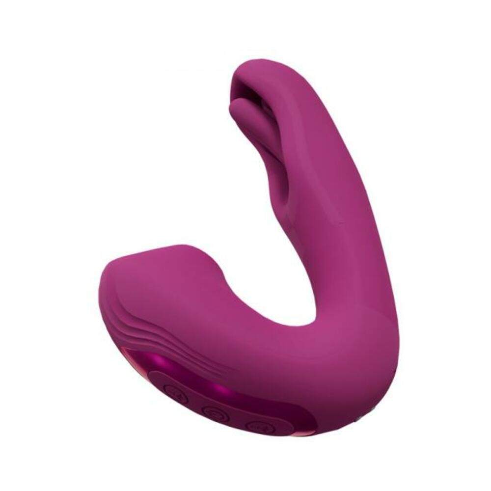 8714273051806_1 Vive Yuna Rechargeable Dual Motor Airwave Vibrator With Innovative G-spot Flapping Stimulator Pink - Image 1