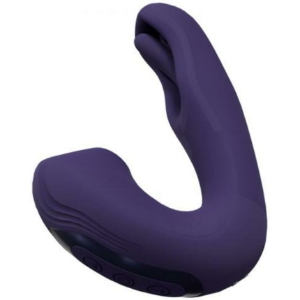 Vive Yuna Rechargeable Dual Motor Airwave Vibrator With Innovative G-spot Flapping Stimulator Purple
