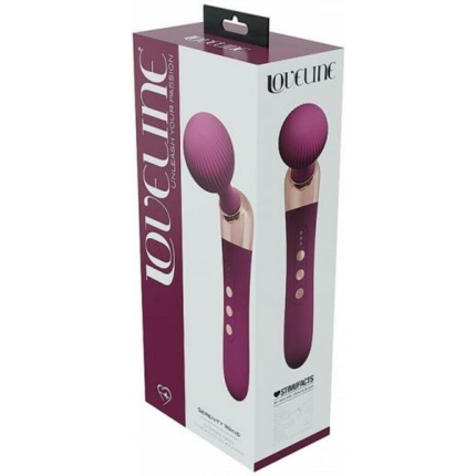 Loveline Serenity Wand Silicone Rechargeable Splashproof Burgundy
