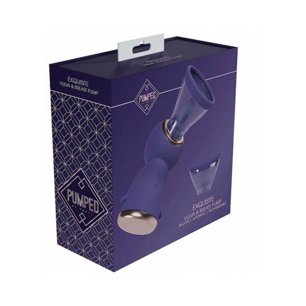 8714273054883_1 Pumped Exquisite Automatic Rechargeable Vulva & Breast Pump Purple - Image 1