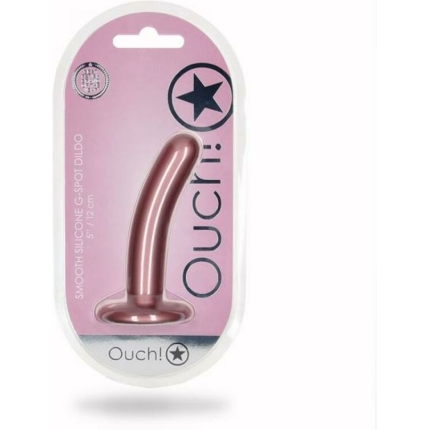Shots Ouch! Smooth Silicone 5 In. G-spot Dildo Rose Gold