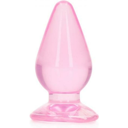 Realrock Crystal Clear 4.5 In. Anal Plug Pink