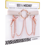Sex & Mischief Peaches 'n CreaMe Collar with Nipple Clamps - Image 3