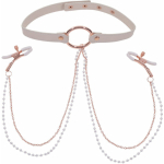 Sex & Mischief Peaches 'n CreaMe Collar with Nipple Clamps - Image 2