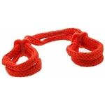 Fetish Fantasy Silk Rope Love Cuffs Red