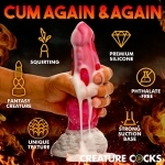 Creature Cocks Resurrector Phoenix Squirting Silicone Dildo - Red/white - Image 3