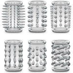 Stay Hard Cock Sleeve Kit Clear 6 Pack