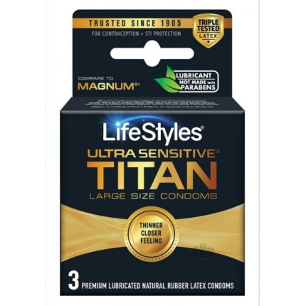 Lifestyles Ultra Sensitive Titan 3pk