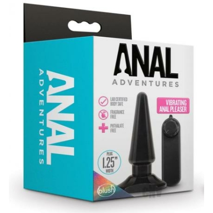 Blush Anal Adventures Basic Vibrating Anal Pleaser - Black