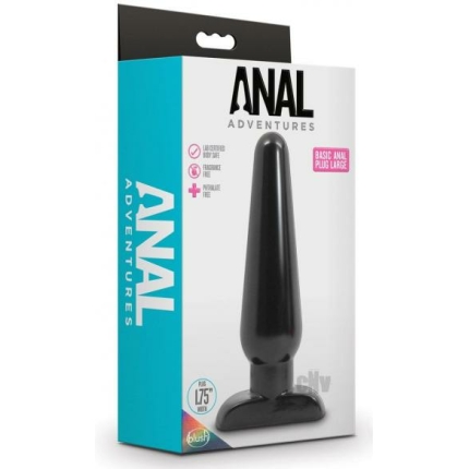 Blush Anal Adventures Basic Anal Plug - Large Black