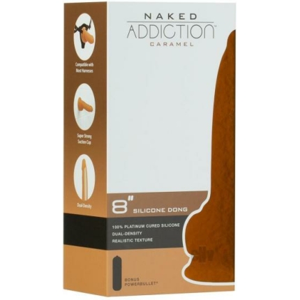Naked Addiction Silicone Dong 8 Caramel