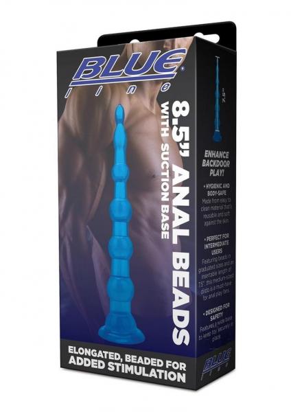 CNVEF-EELBLM4040-BLU642e8a463cf5c Blue Line Anal Beads W/suction Cup 8.5 - Image 1