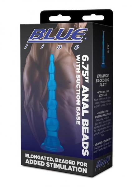 CNVEF-EELBLM4041-BLU642e8a45bce63 Blue Line Anal Beads W/suction Cup 6.75 - Image 1