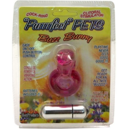 Purrrfect Pets Buzz Bunny Stimulator With Vibrating Bullet Purple