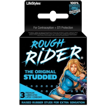 Rough Rider Studded Condom 3 Pack