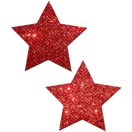 Rockstar Red Glitter Pasties O/S