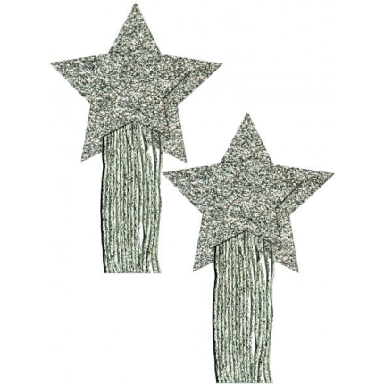 Pastease Silver Glitter Tassle Stars OS