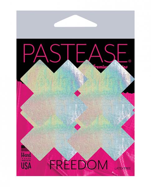 CNVELD-8370-PETPLSSL60780ef64a298 Pastease Holographic Plus X - Silver O/s Pack Of 2 Pair - Image 1