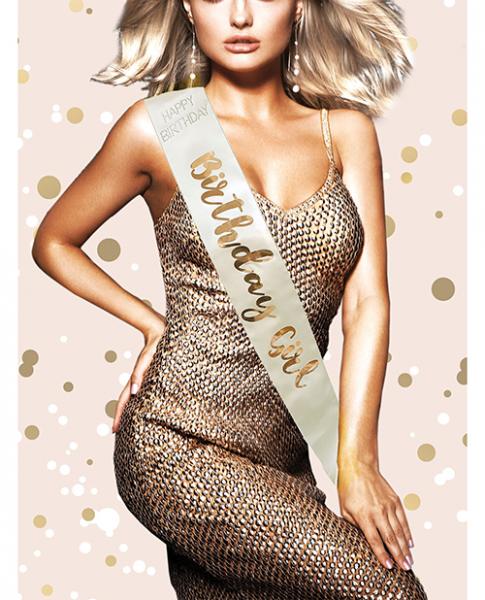 CNVELD-8607-BGSASH6197840739ae8 Birthday Girl Sash - Rose Gold - Image 1
