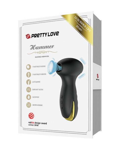 CNVELD-BI-0146235c8cc97ade765 Pretty Love Hammer Sucking & Vibrating - Black & Gold - Image 1