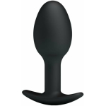 Pretty Love 3.34 inches Silicone Anal Plug with Ball Black