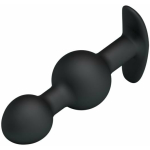Pretty Love 4.05 inches Silicone Anal Plug with Ball Black - Image 2