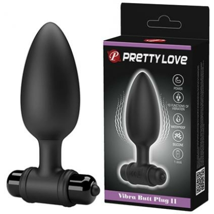 Pretty Love Vibra Butt Plug Ii - Black