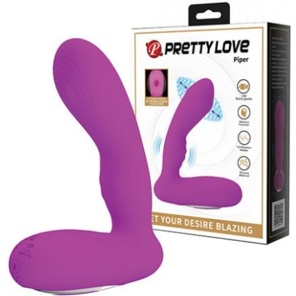 Pretty Love Piper Double Pulsation Vibe - Fuchsia