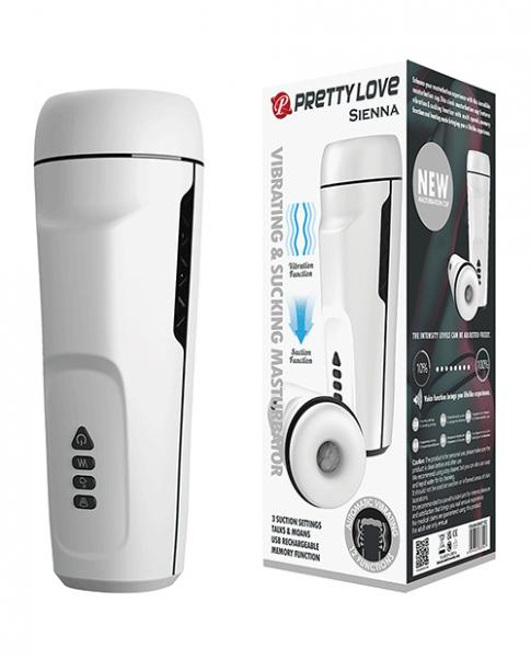 CNVELD-BI-BM00900T75ZC63bfe88a948c0 Pretty Love Sienna Sucking & Vibrating Masturbator - White - Image 1