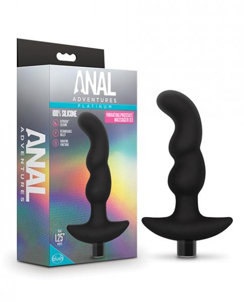 CNVELD-BL11635609cf8ff29d9e Blush Anal Adventures Platinum Silicone Vibrating Prostate Massager 03 - Black - Image 1