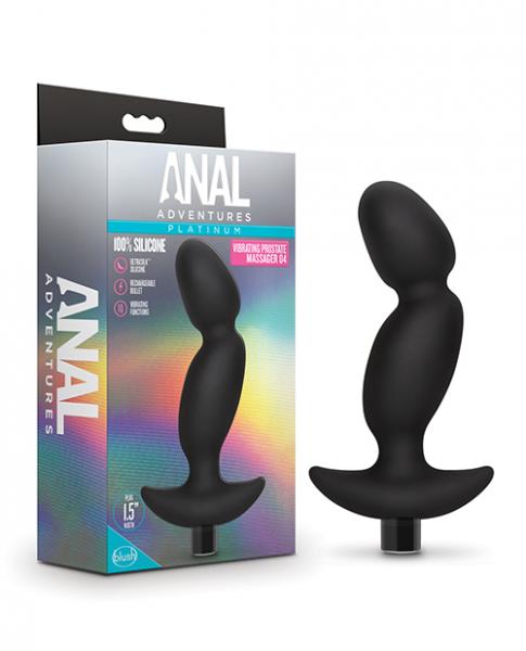 CNVELD-BL11645609cf8ffc3134 Blush Anal Adventures Platinum Silicone Vibrating Prostate Massager 04 - Black - Image 1