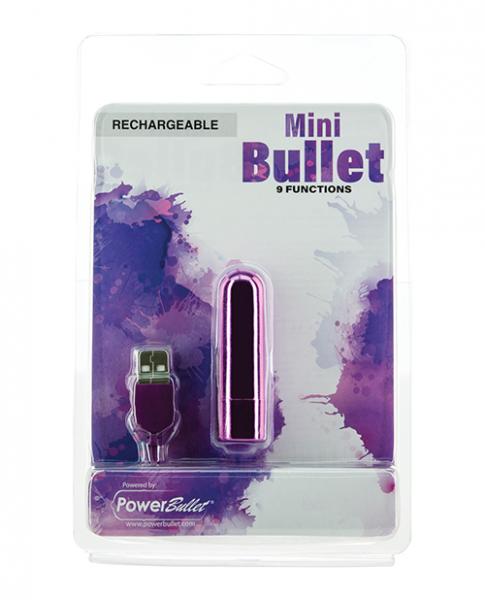 CNVELD-BMS543156048a700b48d1 Mini Bullet Rechargeable Bullet - 9 Functions Purple - Image 1