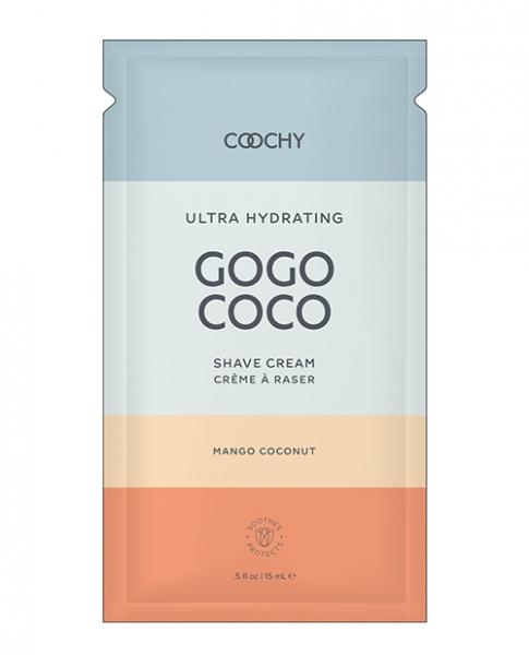 CNVELD-COO6001-0562a9ae00675c1 Coochy Ultra Hydrating Shave Cream Foil - .35 Oz Mango Coconut - Image 1